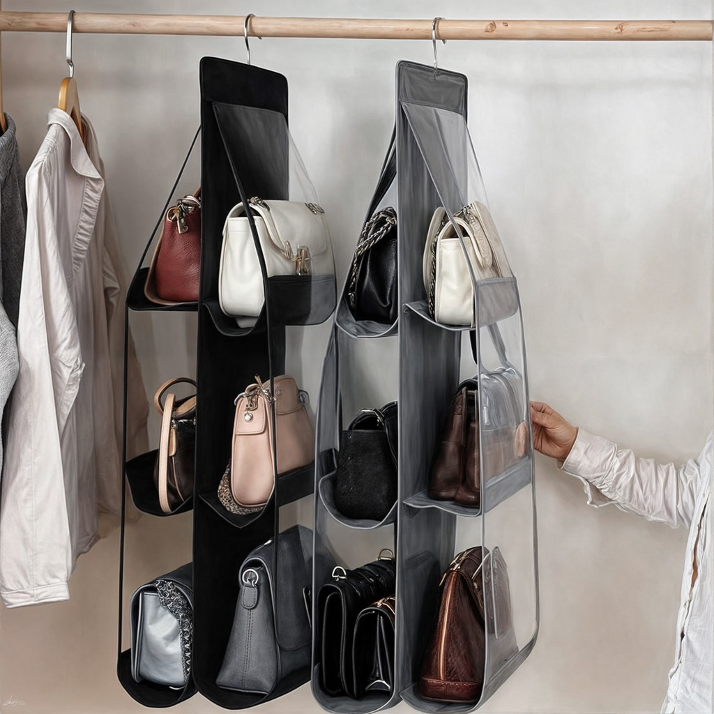 Organizador de Bolsas Para Guarda Roupa Porta 6 Lugares 2 | Shopee Brasil