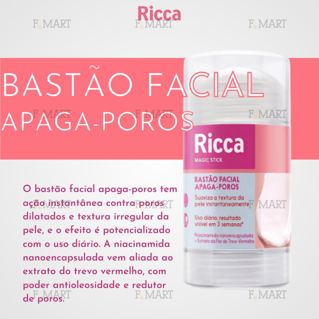 Ricca Bastao Facial Apertando Poros Acao Instant Uso Diário | Shopee Brasil