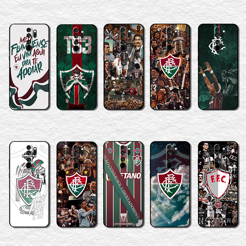 Capa De Telefone Preta Macia E Elegante Para Xiaomi Redmi Note 8 Pro RH21 Fluminense Cover