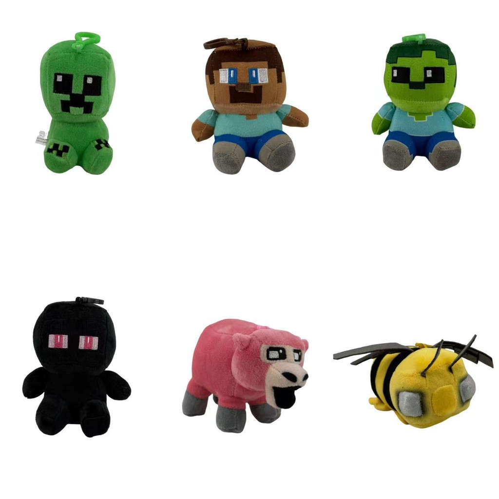 Jogo Minecraft Creeper Boneca De Pelúcia 12cm MC Zumbi Brinquedos ...