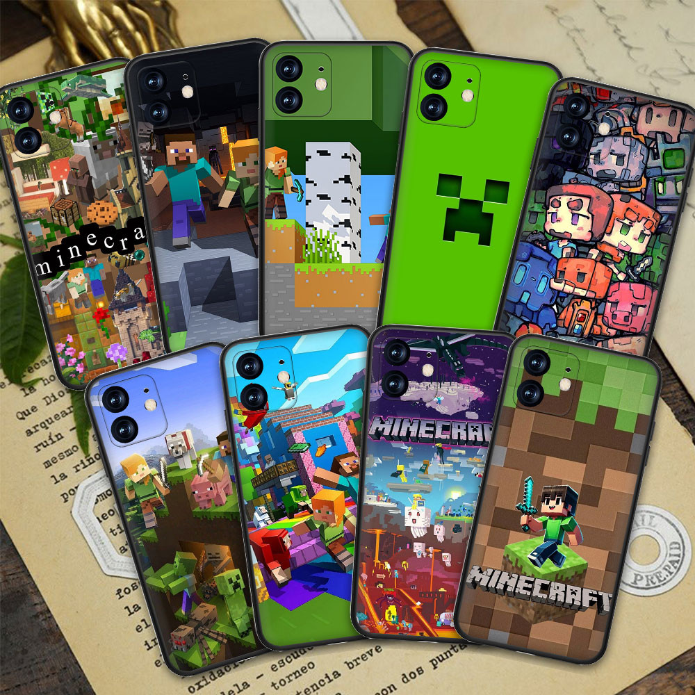 Personalização Samsung Galaxy A16 A06 A55 A35 M35 M55 M55S M15 97R4 Minecraft Capa De Telefone Macia