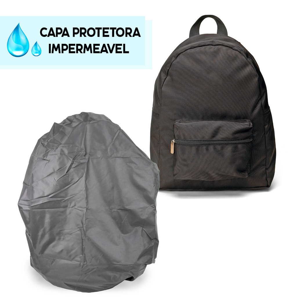 Capa De Chuva Para Mochila Impermeavel Motoboy Viagem Mala Elastico Cor ...