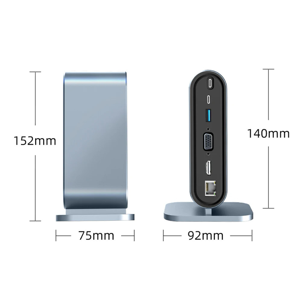 Adaptador 12 em 1 USB C HUB Docking Station compatível com HDMI 4K 30Hz ...