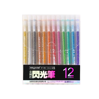 Crianças caneta Flash aquarela caneta perolada cor Gel caneta de alto valor Graffiti manual marcador conjunto