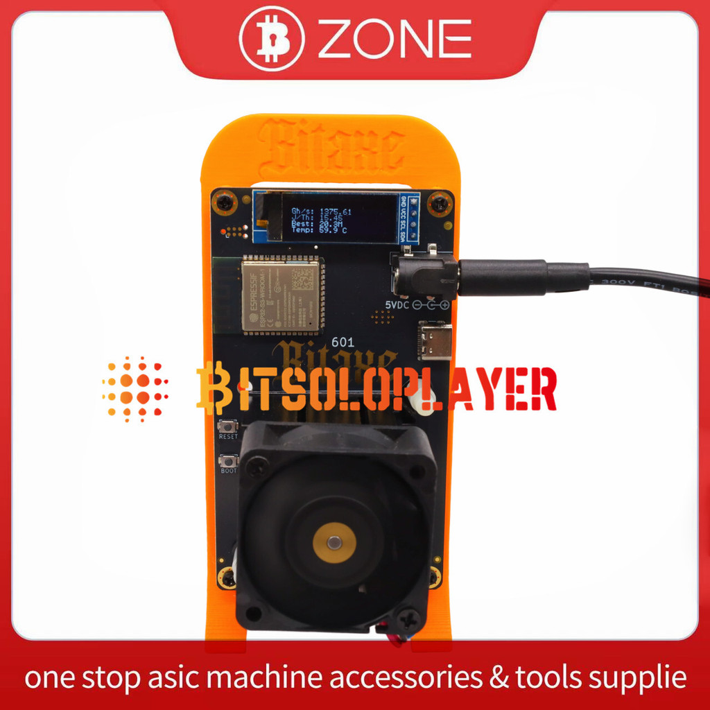 Crypto Miner Bitaxe Gamma 601 Bitcoin Miner - BM1370 ASIC Chip, 1.2TH/s,  18W/TH Efficiency, 2.4G WiFi, Includes PSU (Open Source) WiFi Crypto Miner