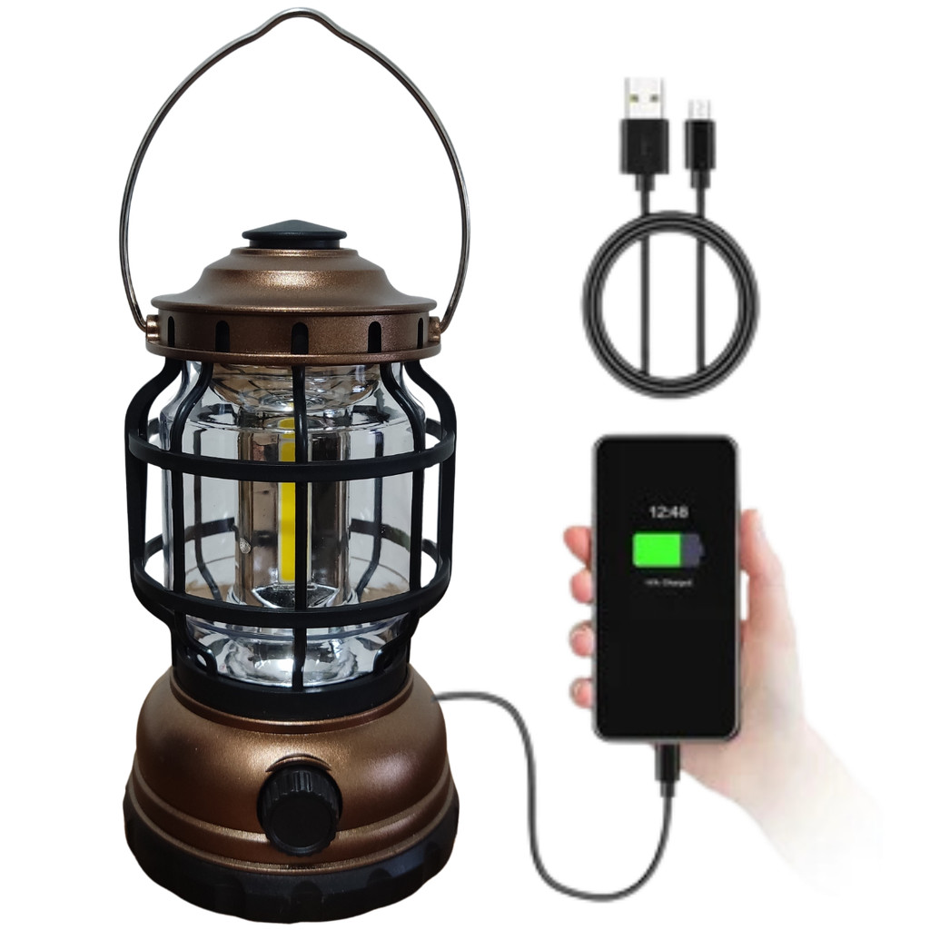 Lampião De LED Recarregável Bivolt Camping Pescaria Barraca | Shopee Brasil
