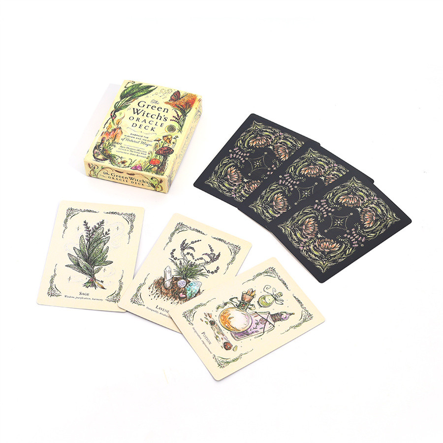 Pc The Green Witch S Oracle Deck Tarot Fortune Telling Jogo De Cartas Para Festa Shopee Brasil