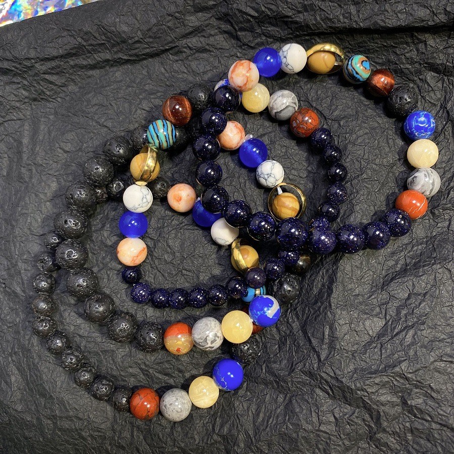 Pulseira Elástica Universo Galáxia Oito Planetas Para Homens Mulheres ...