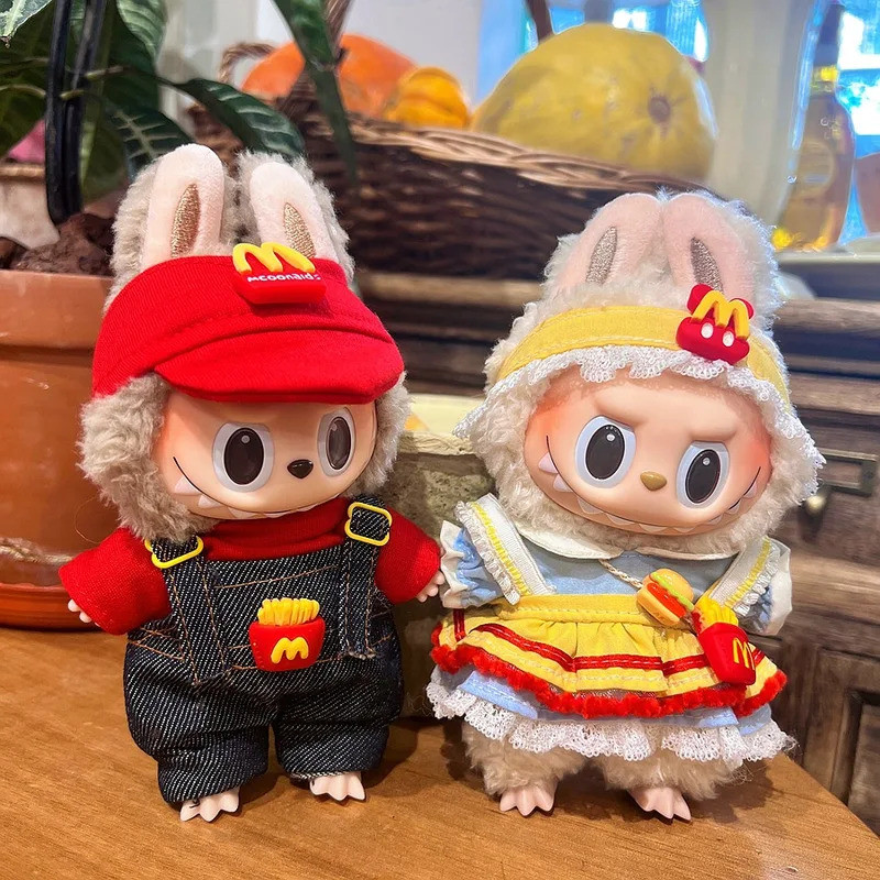 Roupas De Boneca Para 17CM Labubu Acessórios Mini De Pelúcia Labuu I II ...