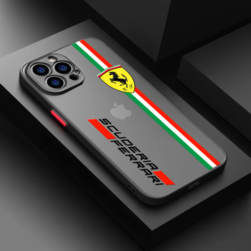 Luxo Scuoeria Ferrari Sports Car Phone Case Para iphone 16 Pro 15