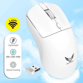 Mouse Sem Fio 2.4G Ergonômico Ajustável 800-1200-1600 DPI Leve Recarregável Para Jogos De Escritório PC Laptop em Oferta na Shopee