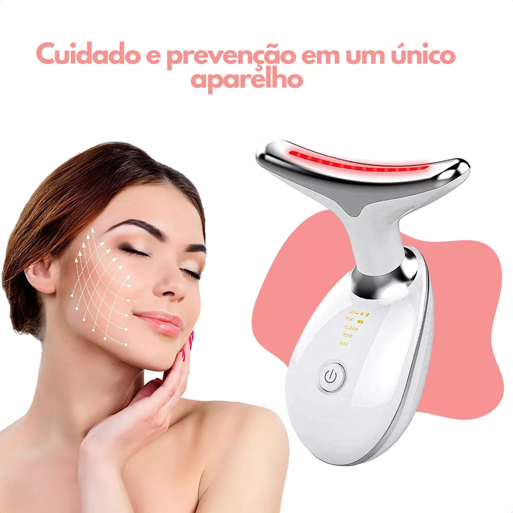 Massageador Facial Rosto Led Aparelho Tratamento do Rosto | Shopee Brasil
