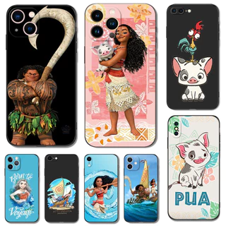 Capa Para iphone 15 plus 15 Pro Max Traseira De Telefone Silicone Macio Preto tpu case Dis Moana