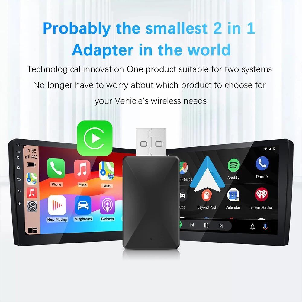 Novo Adaptador Sem Fio Mini USB para Android Auto de Fio para Sem Fio ...