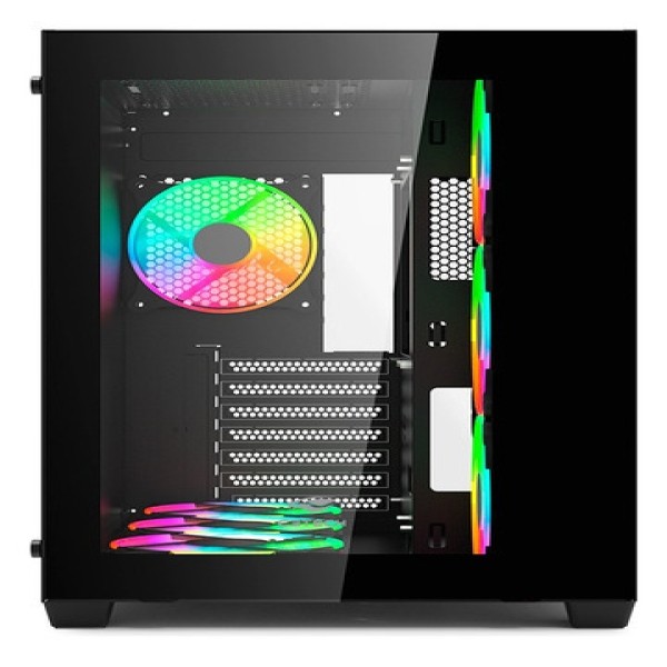 Gabinete Gamer Cube Atx C3tech Lateral Vidro Temperado Preto | Shopee ...