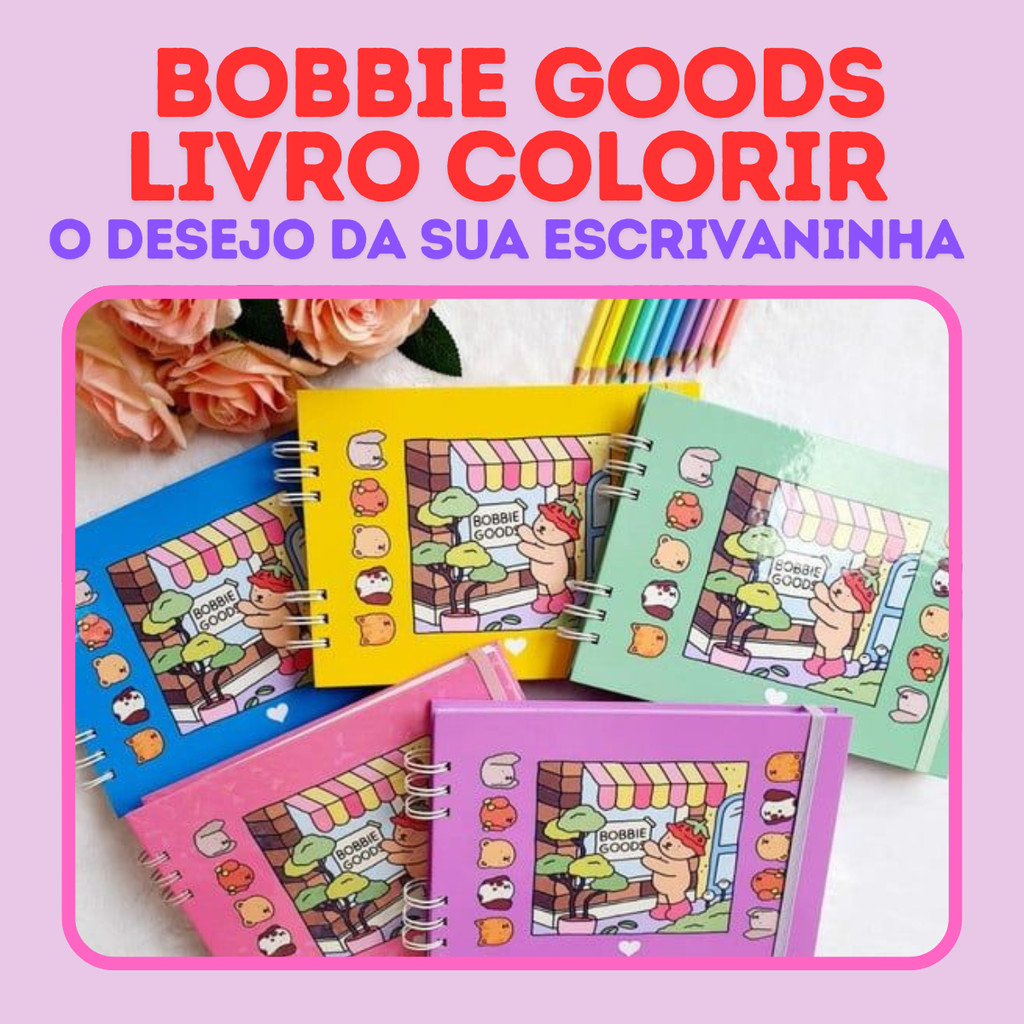 Bobbie Goods Livro Colorir 50 Folhas Capa Dura | Shopee Brasil