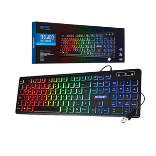 Teclado Gamer RGB Sem Fio ABNT2 - Exbom BK-155C