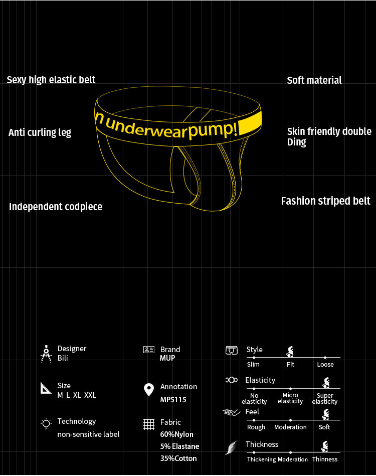 Bomba Roupa Interior Masculina De Malha Respirável Esportes Tangas Para ...