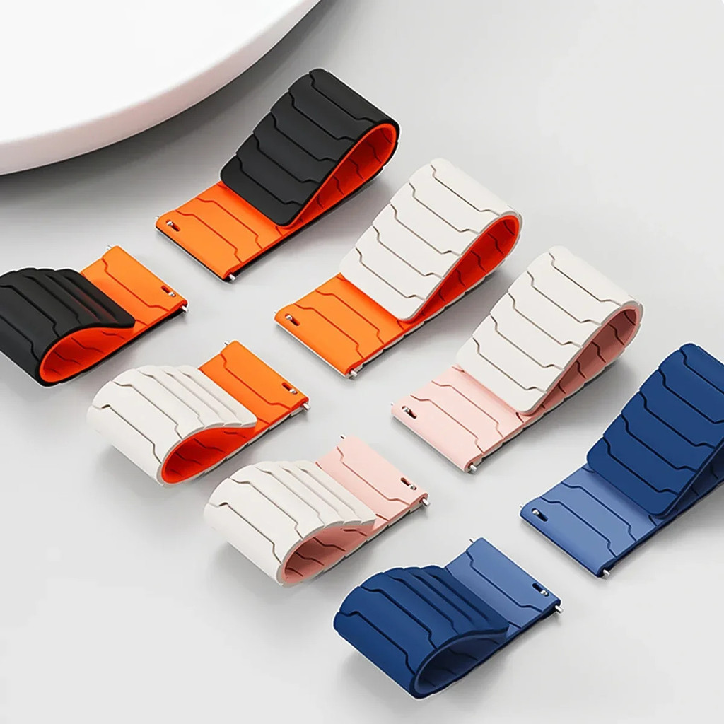 BYISYUE Silicone Cinturini di Ricambio per Ticwatch Pro 3/Pro 3 Ultra GPS/ GTX/E2/S2, 22mm Sport Bracciali Cinturino per Coros Pace Pro/Pace 3/Apex 2 Pro/Apex Pro/Apex 46mm