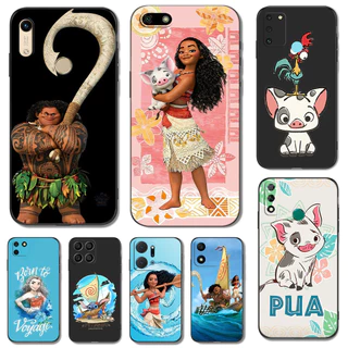 Capa Para huawei P30 lite Pro Nova 4e Traseira De Telefone Silicone Macio Preto Tpu Dis Moana