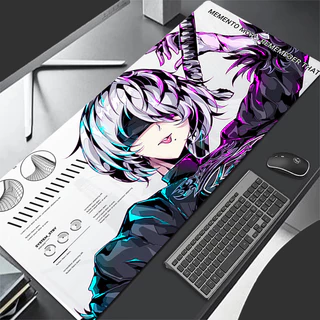 Anime Sexy Menina Mouse Pad Portátil Kawaii Gaming Mousepad XXL Nier Automata 2b Teclado Tapete PC Preto E Branco Estend