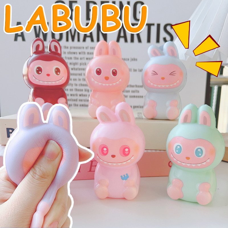 Labubu Squishy Toy-Cartoon Squeeze Pinch Enfeites De Boneca-Brinquedo ...