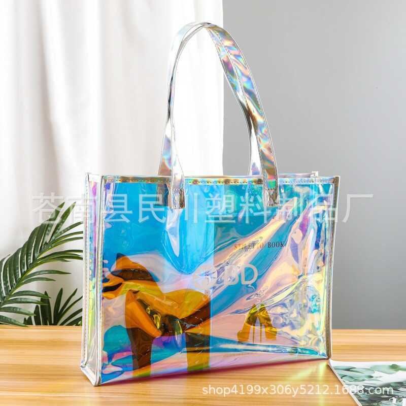 Novo saco Laser de pvc ins transparente colorido bolsa de ombro ...
