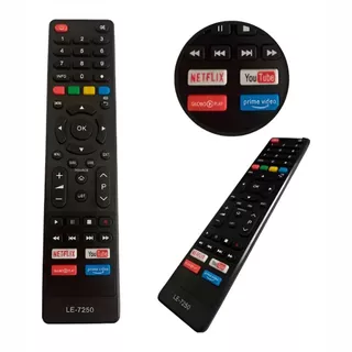 Controle Remoto Compatível com Tv Philco Smart 4k Youtube Netflix Le-7250