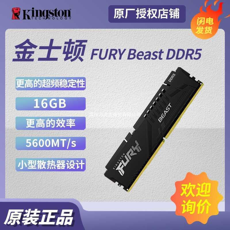 Adequado para Kingston FURY Beast Beast Series DDR5 16G 5600 Faixa de Hacker de memória de mesa