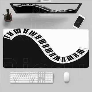 Bonito Impressão HD Música Piano Notas Mouse Pad PC Portátil Jogos Mousepad De Borracha Antiderrapante Teclado Preto Bra