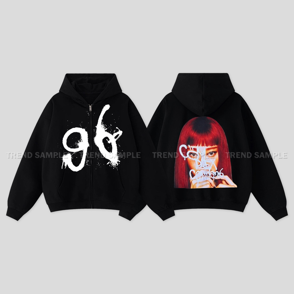 2026 BLACKPINK JENNIE Complex RUBY Merch Zip-up Hoodie Vintage