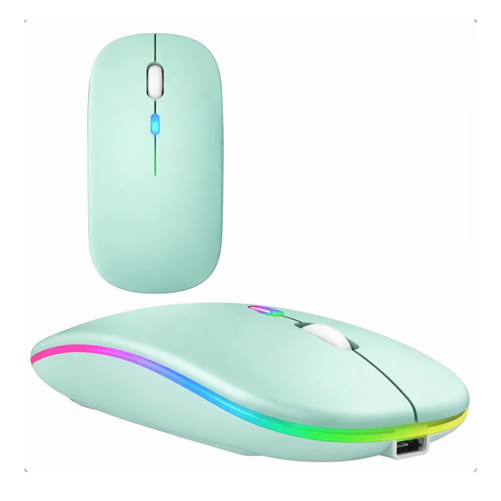 Mouse sem fio wireless rgb - Verde | Shopee Brasil