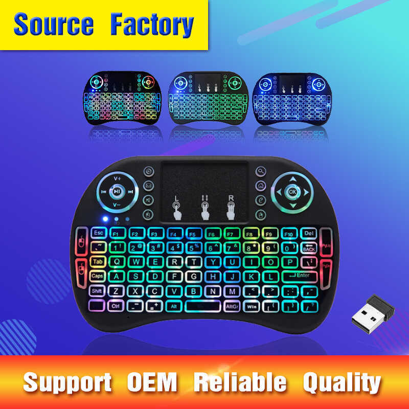 Teclado Raspberry Pi sem fio I824G Touchpad com luz de fundo 2024 Smart ...