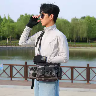 Bolsa de isca multifuncional à prova d'água, bolsa de armazenamento de equipamento de pesca, bolsa de cintura, mensageir em Oferta na Shopee