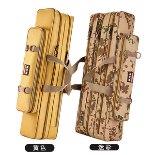 Vara de pesca de grande capacidade Bolsa Multifuncional à prova d'água Oxford Pano Equipamento de pesca Bolsa Camada dup em Oferta na Shopee