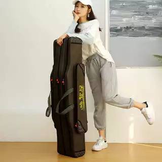 Bolsa de equipamento de pesca grossa, resistente ao desgaste, à prova d'água, de grande capacidade, bolsa para vara de p em Oferta na Shopee
