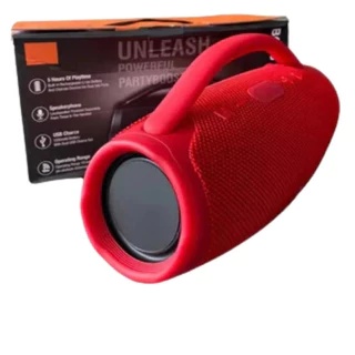 Caixa De Som Grande Boombox Bluetooth Portatil Bivolt - Vermelha em Oferta na Shopee