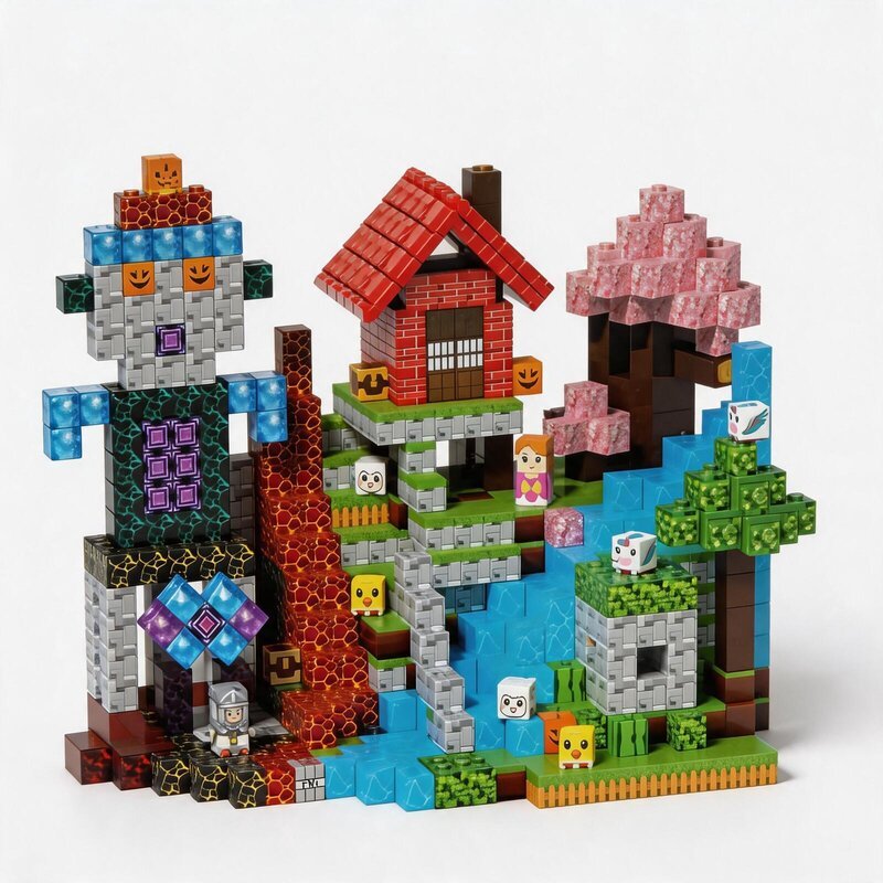 Imagem do produto Kit Blocos Magnéticos Infantil 80 150 200 Peças Brinquedo Educativo Presente Criança