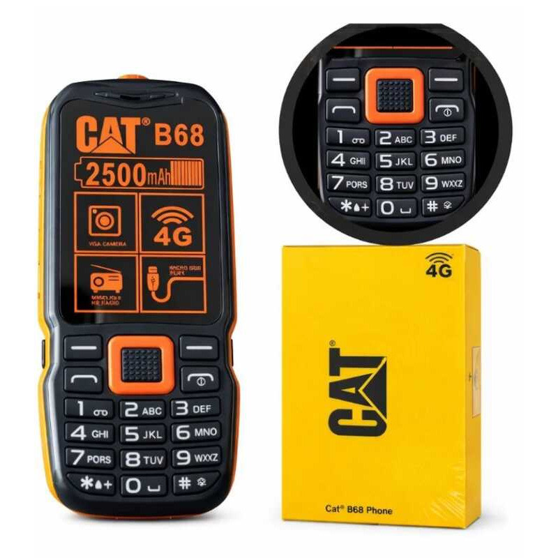 Celular CAT B68 4G Dual Chip Resistente com Teclas Grandes Lanterna ...