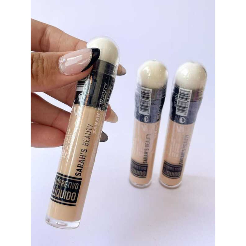 liquido Corretivo com Esponja Sarah's Beauty | Shopee Brasil