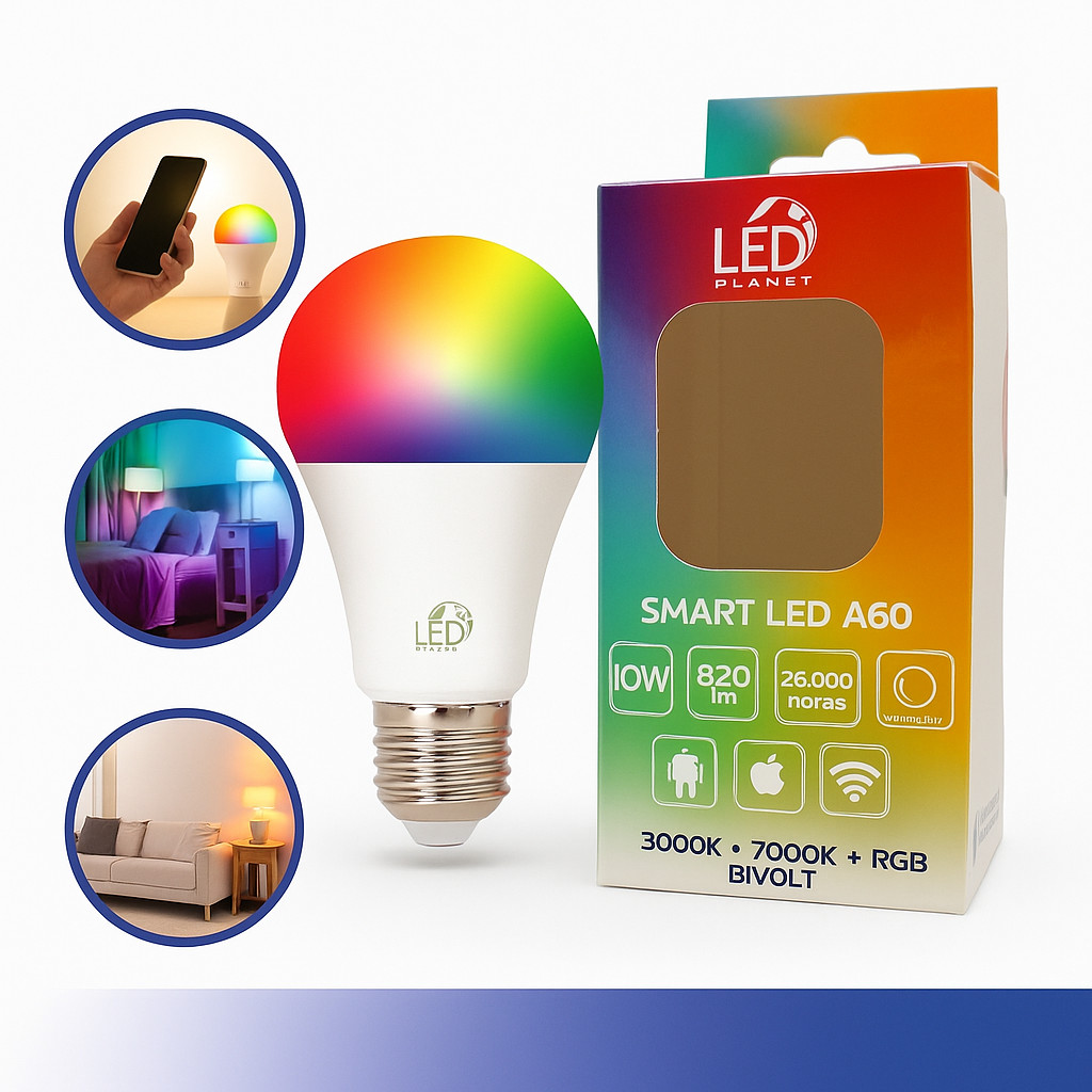 Lâmpada Smart 10W Led Planet Automação | Shopee Brasil