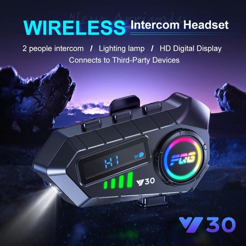 Y30 BT6.0 Intercomunicador para Capacete de Motocicleta com Luz