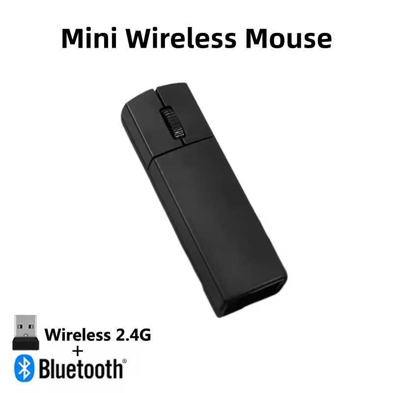 Novo Mouse Sem Fio Modo Duplo Recarregável Botão Mudo Fino Portátil ...