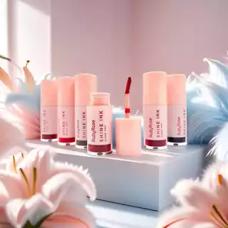 Gloss Tint Ruby Rose Shine INK Linha Rosa HBL6600-Batom Gloss de Longa Duração-Manteiga de Cacau Coco Melu em Oferta na Shopee