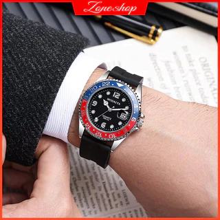 Moda Masculina Relógios De Negócios Casual Silicone Banda Calendário Relógio De Quartzo Pulso De Aço Para Masculino