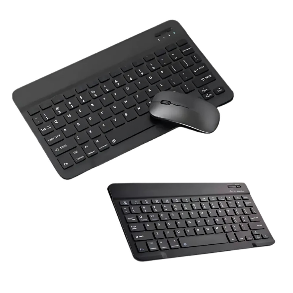 PRETO - Conjunto de Teclado + Mouse Sem Fio Bluetooth Para Notebook e ...