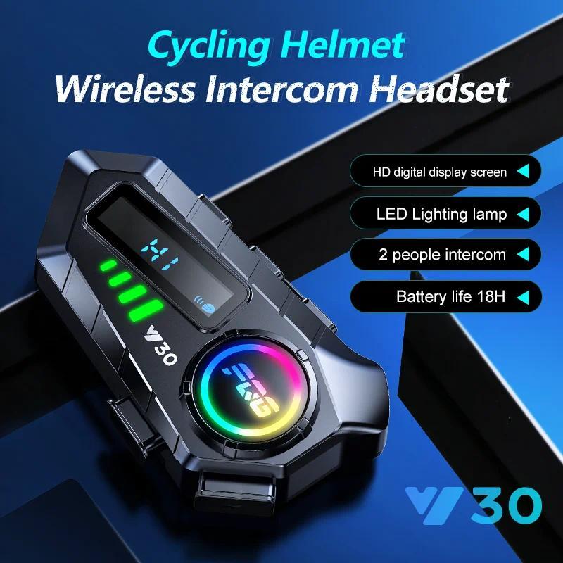 Y30 BT6.0 Intercomunicador para Capacete de Motocicleta com Luz