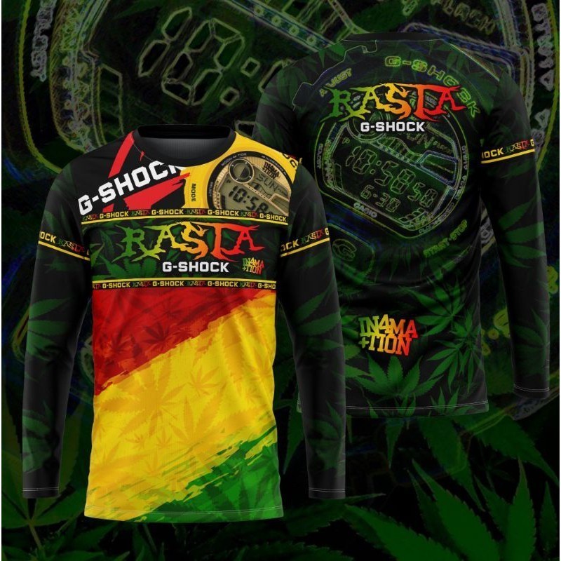 Sublimação De Camisetas [Nova] Gshock Rasta 2.0 | Manga Curta Longa ...