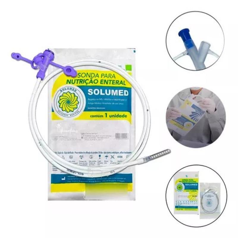 SONDA ALIMENTAÇÃO ENTERAL 2 VIAS COM GUIA Nº 08 - SOLUMED | Shopee Brasil