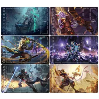 600X350X2Mm Diy Deusa História Janna Ahri Cartão Batalha Esteira Tcg Kaisa Único Jogador De Jogo De Tabuleiro Duelo Plac